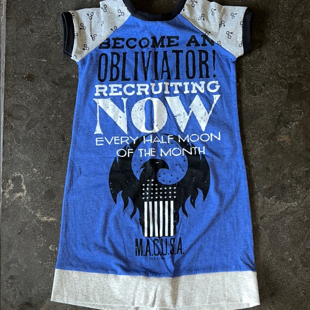 Blue Graphic Harry Potter inspired Dress